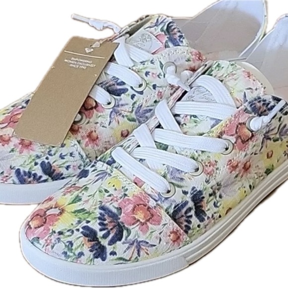 Roxy Floral Sneakers Casual Shoes Sizes 7 - Picture 6 of 8